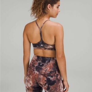 Lululemon Athletica Align 8in Short SET Diamond Dye w/ Matching Flow Y Bra